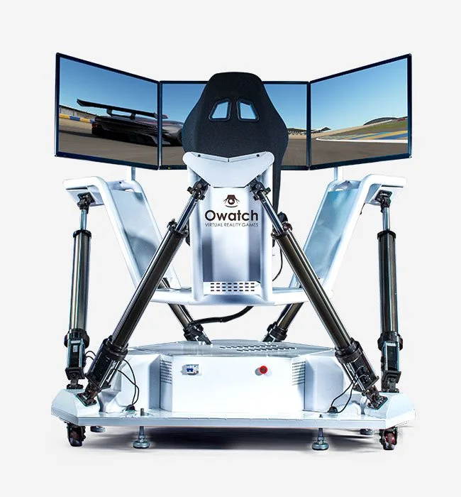 3-screen vr racing car